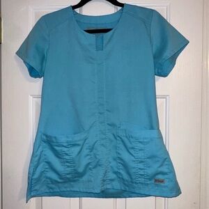 Grey's Anatomy Aqua Short Sleeve Top